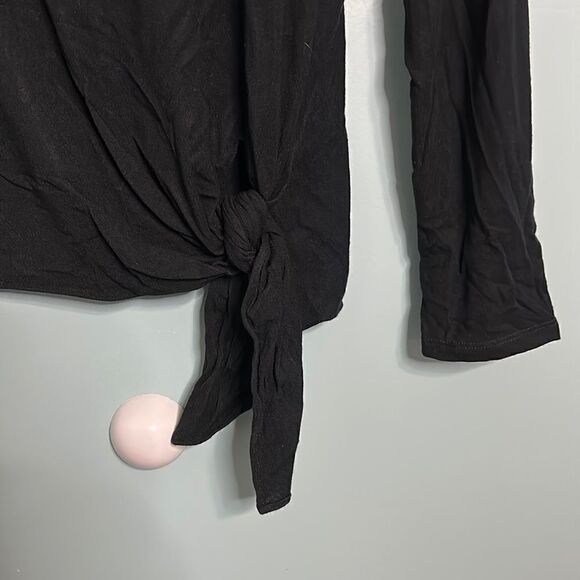 Theory Serah Tie Bottom Long Sleeve Shirt So Soft! - Picture 3 of 8